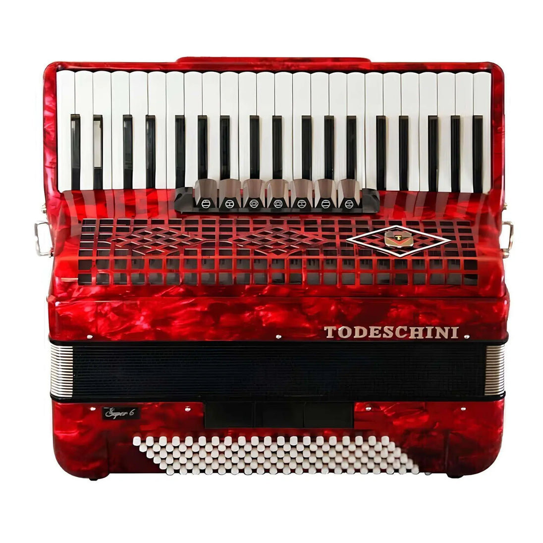 Acordeon Todeschini 120 Baixos Vermelho 7W827 Acordeon Todeschini 120 Baixos Vermelho 7W827